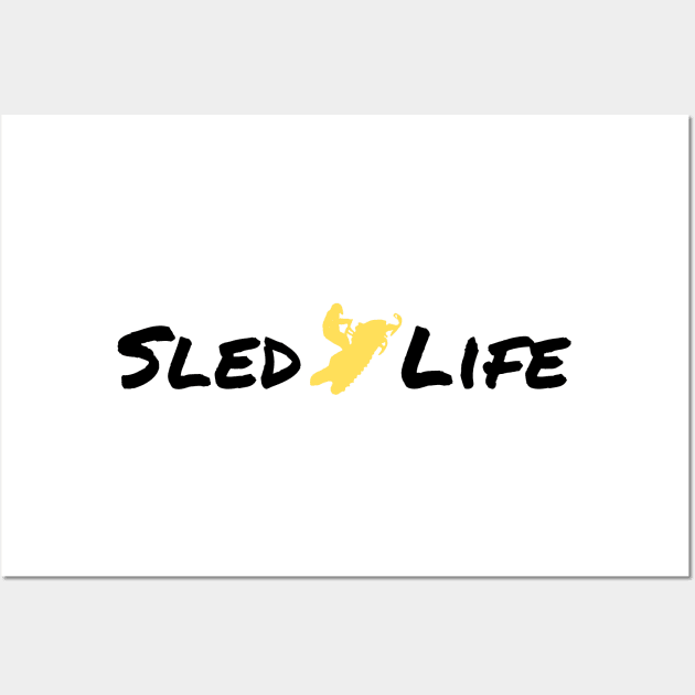 Sled Life Snowmobile snow mobile Wall Art by AIVDesignCo